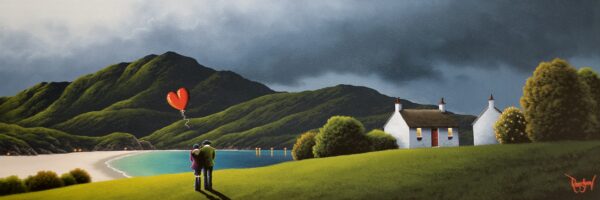 lake district art original oil painting by artist david renshaw adventures of ted and doris northern romance.