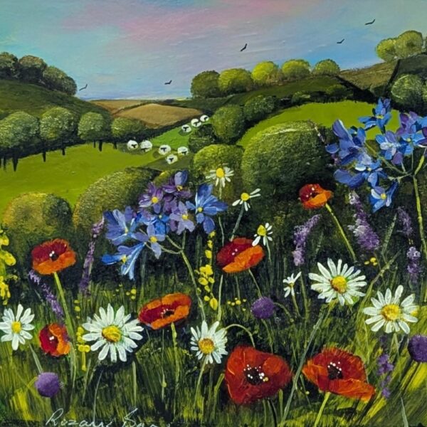An original mixed media painting by Rozanne Bell.