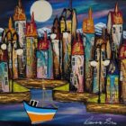 An original mixed media painting by Rozanne Bell.