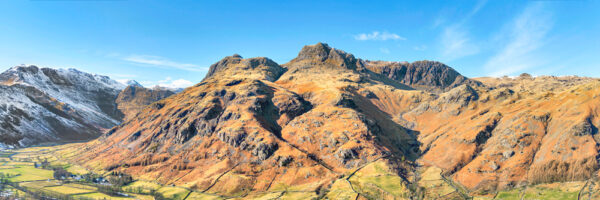 A beautiful photographic print by Jon Allison. The Langdale Pikes in winter