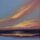 lake district art original acrylic painting by award winning artist jonathan shaw featuring sweeping skies in twilight sunset colours