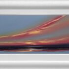 lake district art original acrylic painting by award winning artist jonathan shaw. Twilight a contemporary skyscape with big sweeping clouds in sunset colours