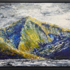 lake district art original mixed media painting on canvas by local cumbrian artist tim brown. acrylic plaster textured impasto painting depicting great gable fell in colour