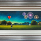 Framed original painting based on the Lakes landscape by David Renshaw