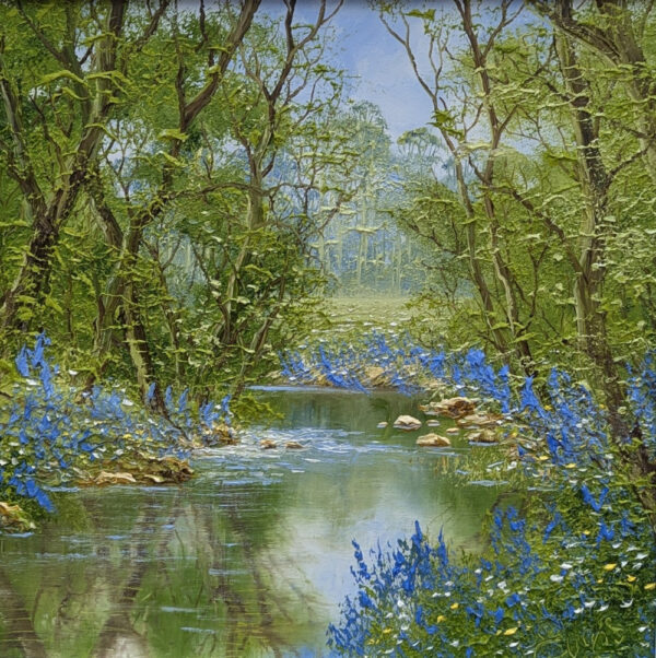 lake district art original acrylic painting by artist jay nottingham. Langdale Pikes. Harrison stickle pike o stickle thorn crag pavey ark and bowfell