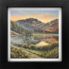 Lake District art original oil painting Haystacks by Ben Goymour. Sunlit reflections of fell range in buttermere water