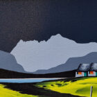 lake district art original acrylic painting by artist jay nottingham. Langdale Pikes. Harrison stickle pike o stickle thorn crag pavey ark and bowfell