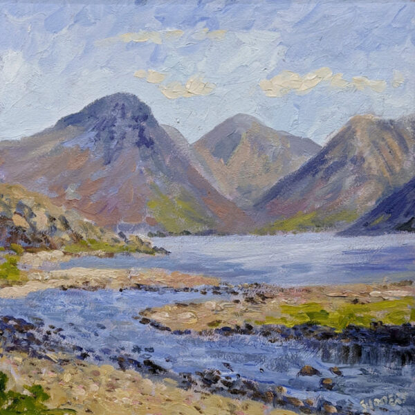Lake District art original oil painting by Jeff Sudders. Wastwater.