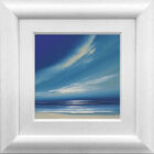 lake district art original acrylic painting by award winning artist jonathan shaw featuring sweeping blue skies. In a white cushioned frame