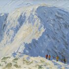 Day Out On Striding Edge an original oil painting by lake district artist Jeff Sudders.