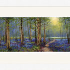 Lake District art print of a path through a bluebell wood by Lake District artist Jeff Sudders.