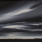 Lake District art original acrylic painting northern Skies by Jonathan Shaw of a dramatic dark grey skyscape