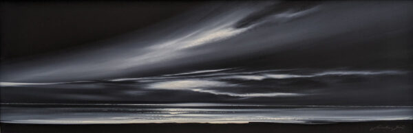 Lake District art original acrylic painting northern Skies by Jonathan Shaw of a dramatic dark grey skyscape