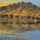 Lake District art original oil painting by Ben Goymour. Haystacks. view over buttermere towards iconic wainwright fell