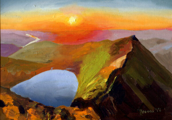 Mixed media painting of Helvellyn