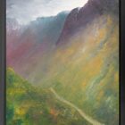 lake district art original mixed media painting on canvas by local cumbrian artist tim brown. acrylic plaster textured impasto painting depicting kirkstone pass