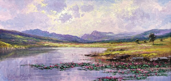 Lilies of the Valley around Langdale Pikes an original oil painting by Andrew Grant Kurtis