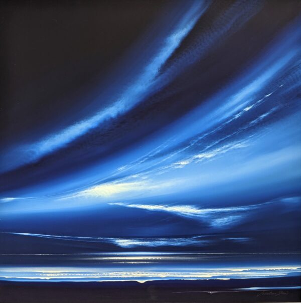 Midnight Blue Skies original acrylic painting by Jonathan Shaw.