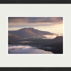 Print by Lake District Photographer Nathan Buckley. Morning mist over blencathra derwentwater