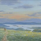 Lake District art original oil painting Overlooking Windermere by Jeff Sudders.
