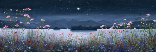 The Moon and the Stars Over Derwentwater by Jeff Sudders