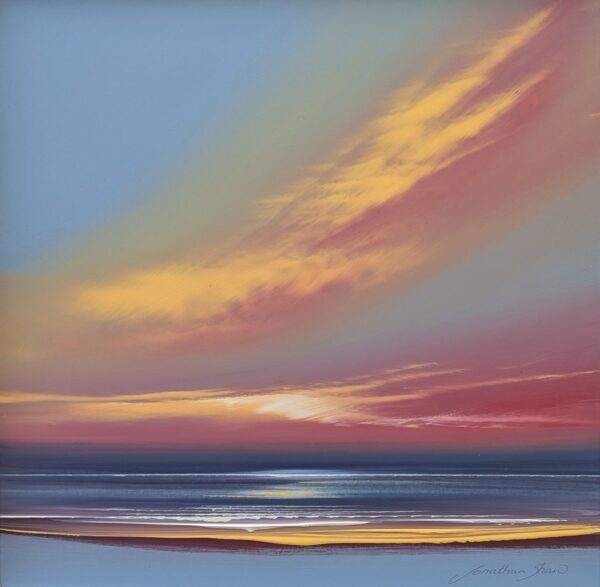 Lake District art original acrylic painting Twiligh Skies by Jonathan Shaw