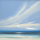 lake district art original acrylic painting by award winning artist jonathan shaw featuring sweeping light blue skies.