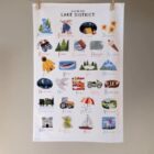 A-Z Lake District Illustrated Tea Towel by Oldfield Design Co.