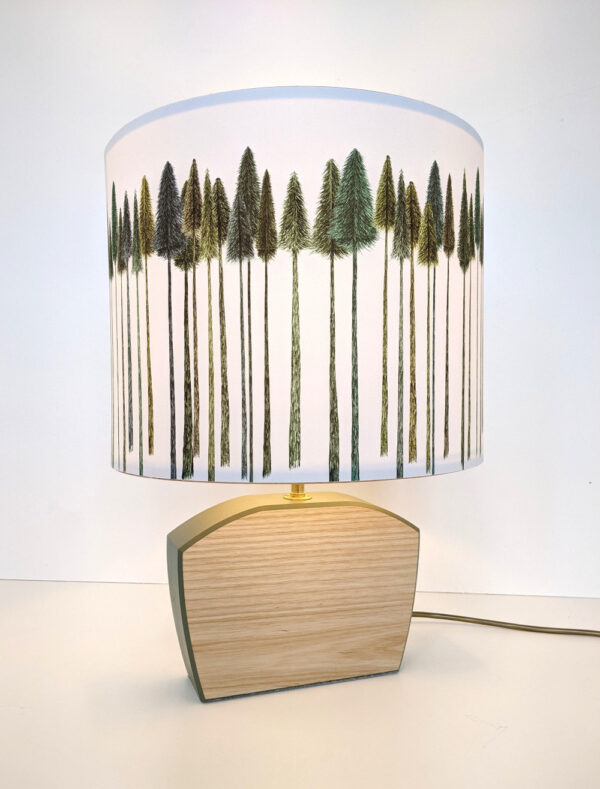 Aurora lampbase in Green by Bob and Eunice from Humblewood handmade in Cumbria