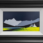Jay Nottingham Lake District acrylic painting of Blea Tarn and the Langdale Pikes framed