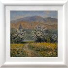 Lake District art original oil painting by local artist Jeff Sudders. Featuring blossom and buttercups near ambleside