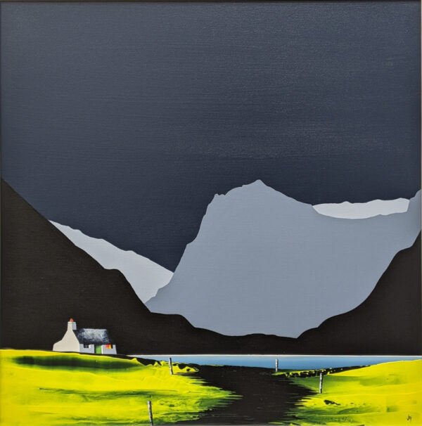 Lake District acrylic painting by Jay Nottingham, of Buttermere, Fleetwith Pike and Honister.