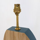 Contra lampbase in teal by Bob and Eunice from Humblewood handmade in Cumbria