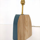 Contra lampbase in teal by Bob and Eunice from Humblewood handmade in Cumbria