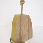 Contra lampbase in yellow by Bob and Eunice from Humblewood handmade in Cumbria.