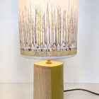Lumin lampbase in yellow by Bob and Eunice from Humblewood handmade in Cumbria