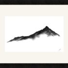 original charcoal art by lake district artist Daniel cooper Solitude Form 10 striding edge helvellyn - dramatic mountain silhouette