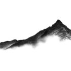 original charcoal art by lake district artist Daniel cooper Solitude Form 10 striding edge helvellyn - dramatic mountain silhouette