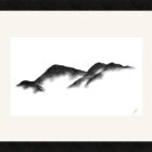 original charcoal art by lake district artist Daniel cooper Solitude Form 12: Skiddaw from Keswick - dramatic mountain silhouette