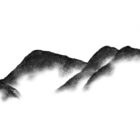 original charcoal art by lake district artist Daniel cooper Solitude Form 12: Skiddaw from Keswick - dramatic mountain silhouette