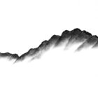 original charcoal art by lake district artist Daniel cooper Solitude Form 13 haystacks from buttermere - dramatic mountain silhouette