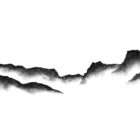 original charcoal art by lake district artist Daniel cooper Solitude Form 5 the langdales from windermere - dramatic mountain silhouette