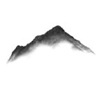 original charcoal art by lake district artist Daniel cooper Solitude Form 7: Fleetwith Pike from Buttermere - dramatic mountain silhouette