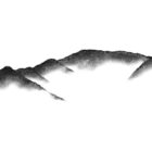 original charcoal art by lake district artist Daniel cooper Solitude Form 9 fairfield horseshoe from windermere - dramatic mountain silhouette