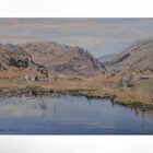 lake district art original oil painting by local artist simon whitfield looking towards helm crag grasmere from spedding crag tarn
