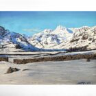 lake district art original oil painting by local artist simon whitfield winter in great langdale snow covered pikes