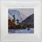 lake district art original oil painting by local artist Jeff Sudders featuring a corner of ullswater snow on tops of fells and water edge