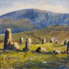 lake district art original oil painting by local artist Jeff Sudders featuring Castlerigg stone circle