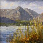 lake district art original oil painting by local artist Jeff Sudders featuring Helm crag and Grasmere