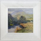 lake district art original oil painting by local artist Jeff Sudders featuring the river rothay in ambleside with summer house and st marys church steeple